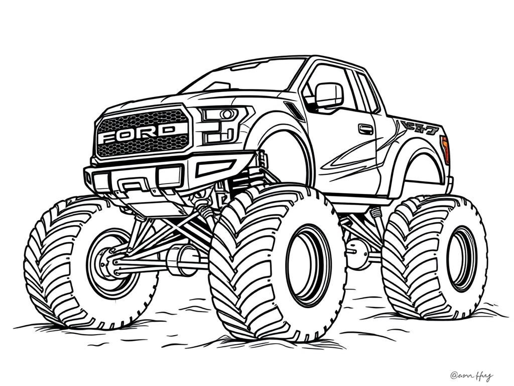 Monster Truck Coloring Page