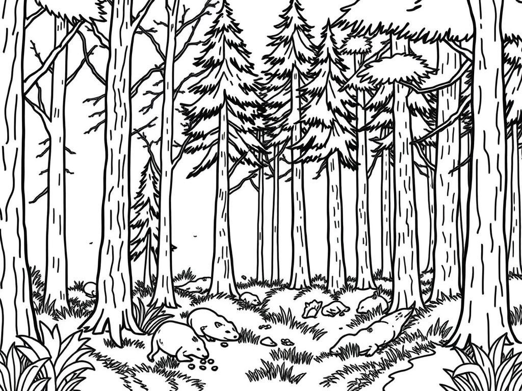 Forest Coloring Page