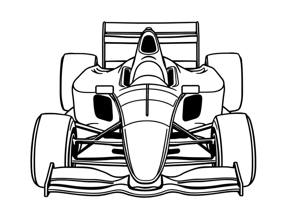 Racing Car Coloring Page