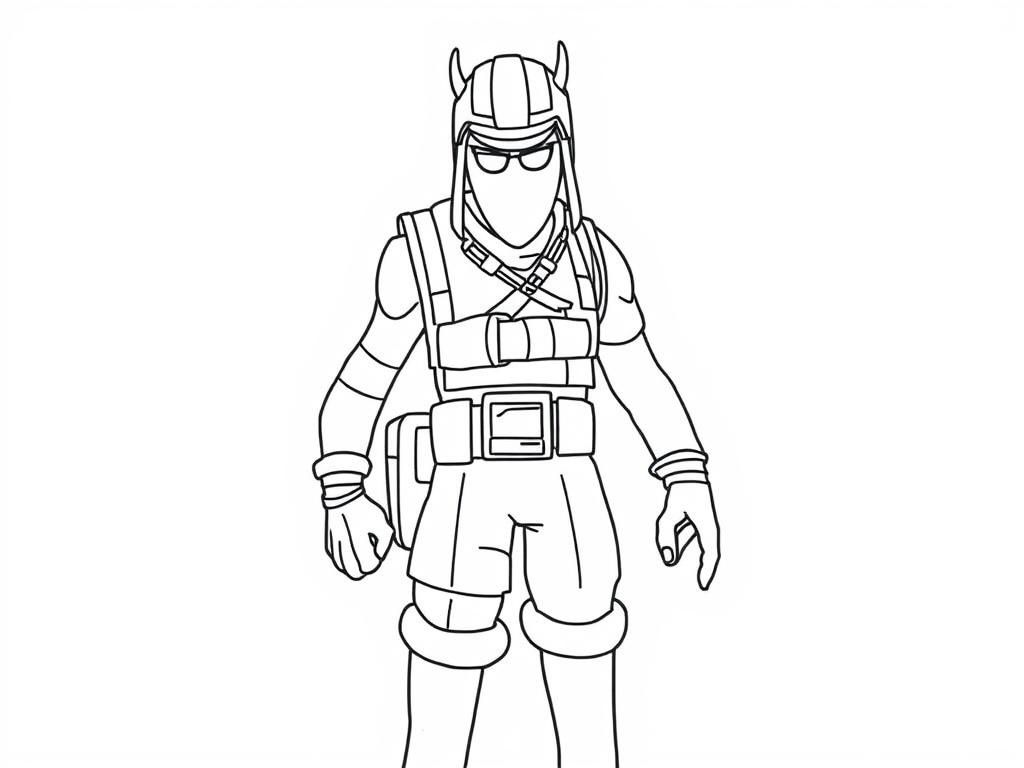 Tactical Character Coloring Page