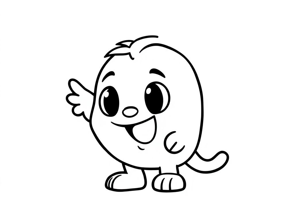 Smiling Dinosaur Coloring Page