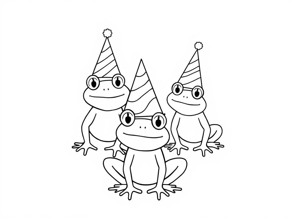 Preview of frogs birthday hats