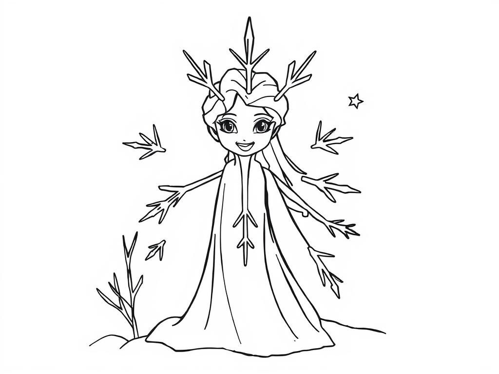 Frozen Elsa Coloring Page: A Magical Adventure Awaits