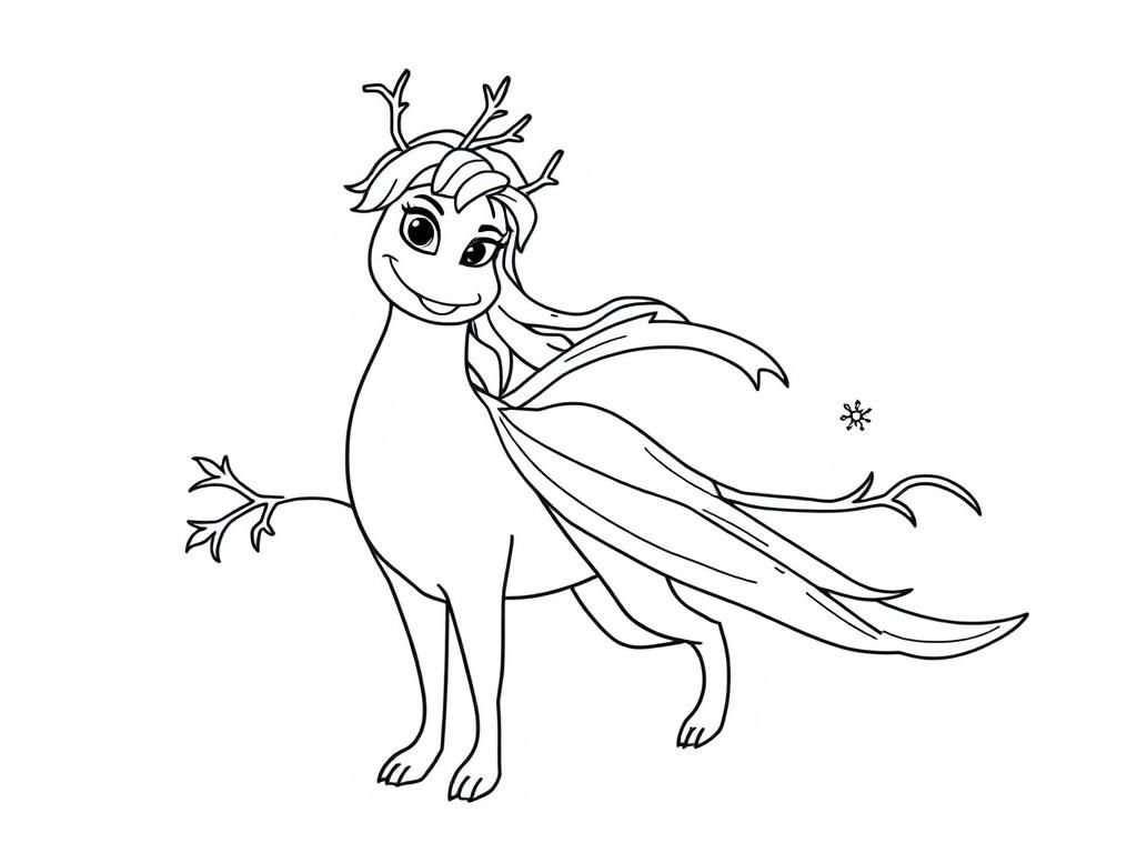 frozen coloring page