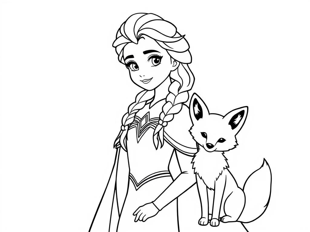 Elsa and Olaf Coloring Page: Enchanting Winter Magic