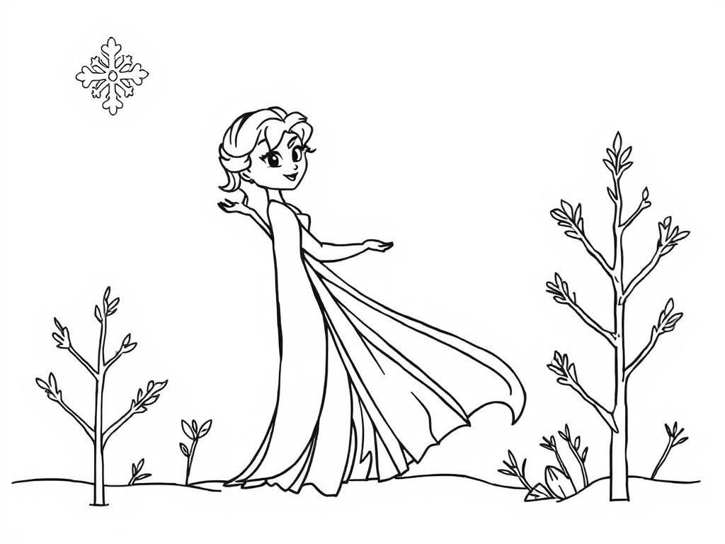 Frozen Elsa Kleurplaat
