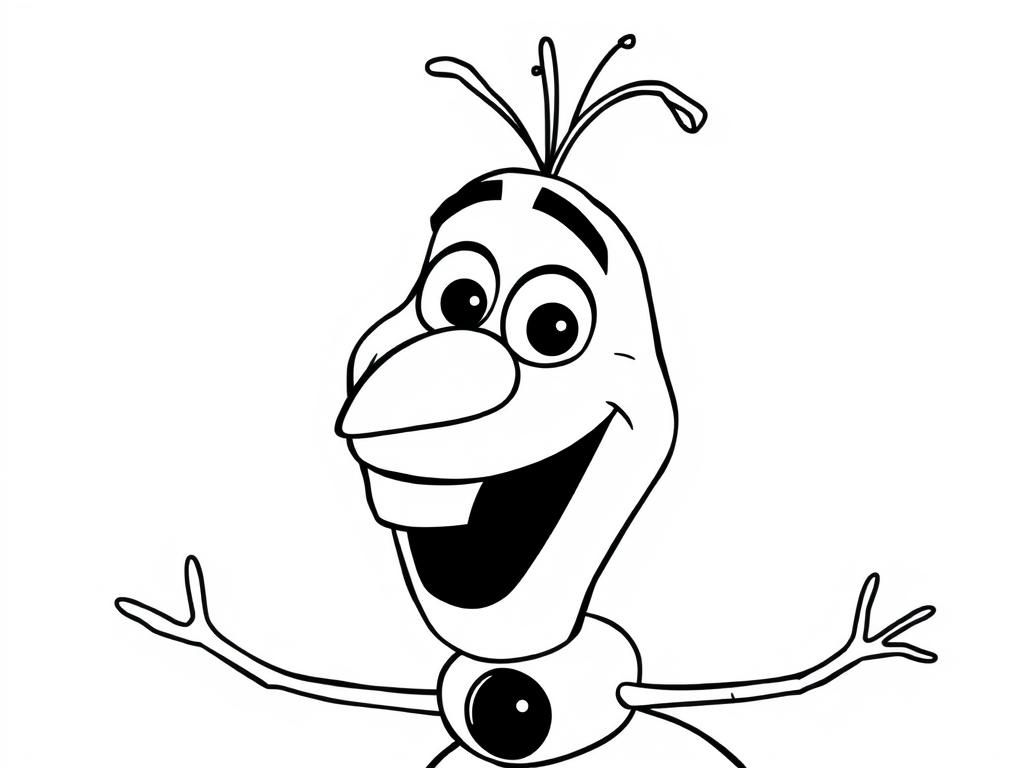 FROZEN OLAF - Free Printable Coloring Page