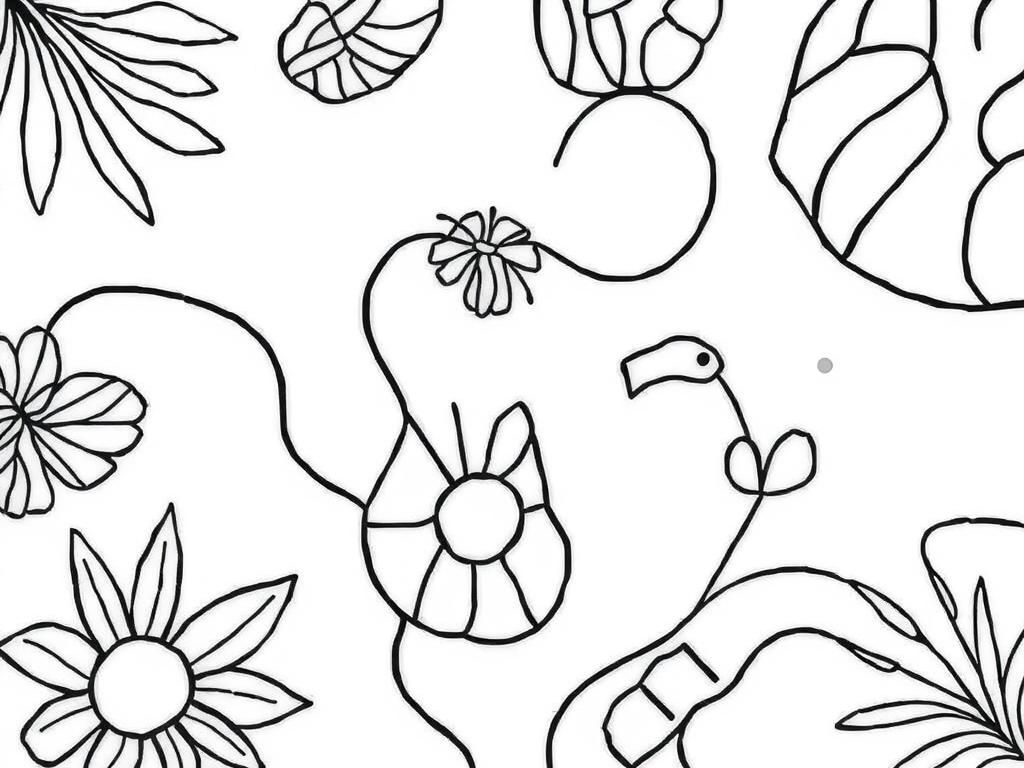 Garden Whimsy Coloring Page
