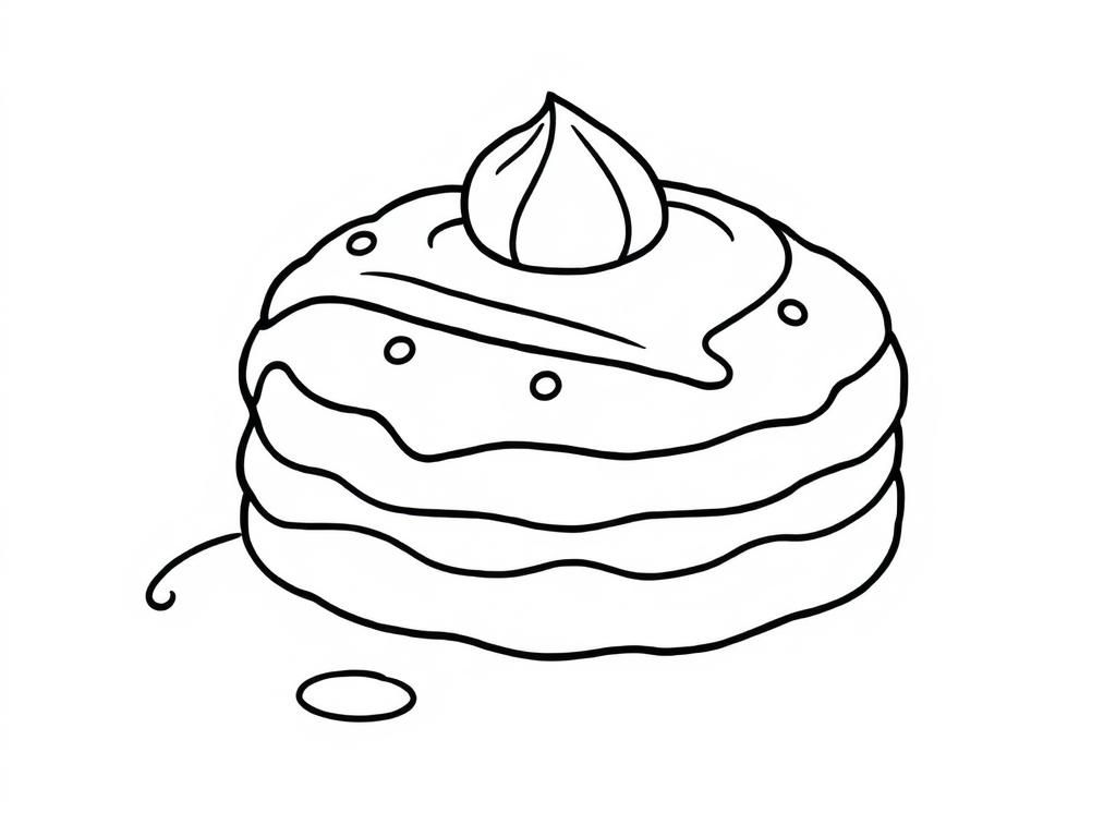 Funnel Cake - Free Printable Coloring Page