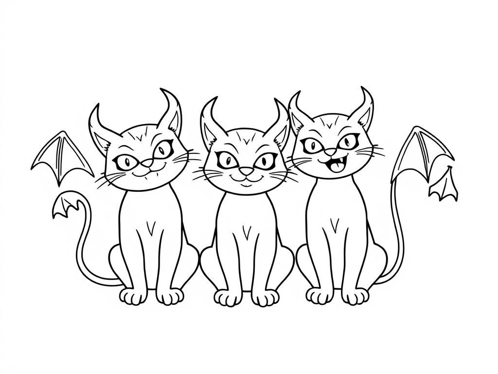 funny devil cats