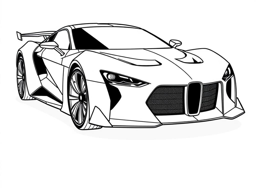 Preview of futuristic sport  car