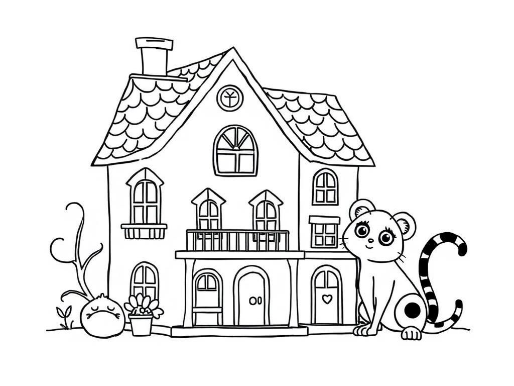 Preview of Gabby's dollhouse and catrat and pandy paws