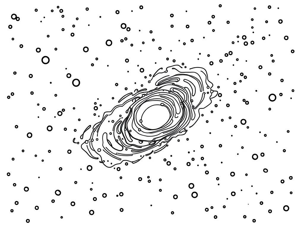 Galaxy Coloring Page