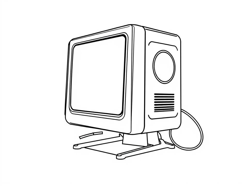 gaming pc - Free Printable Coloring Page