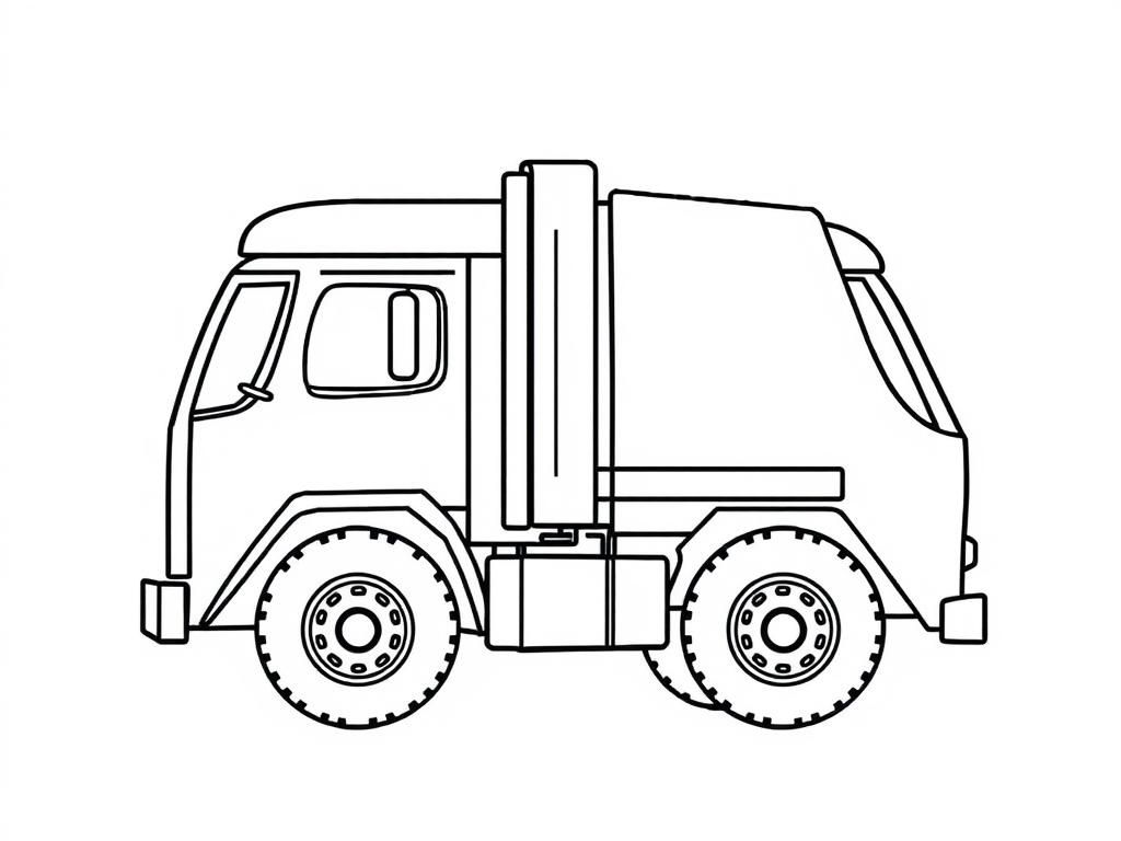 Garbage Truck Coloring Page