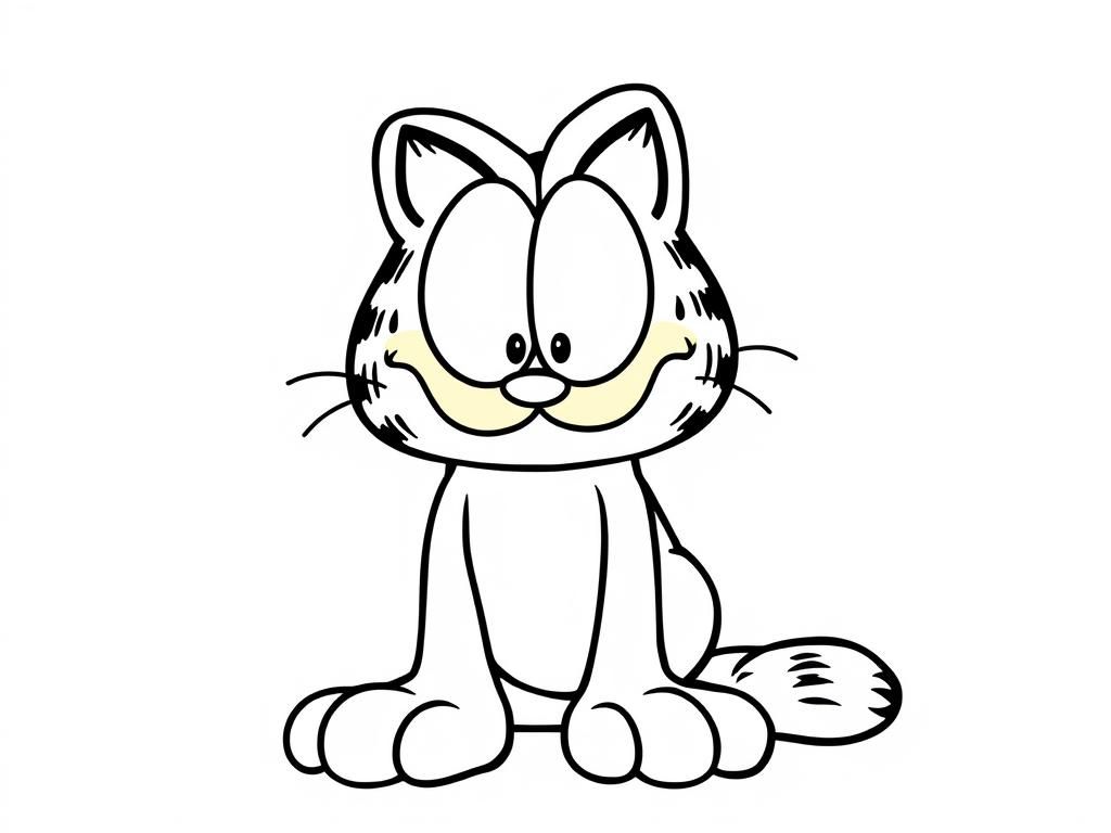 Garfield - Free Printable Coloring Page