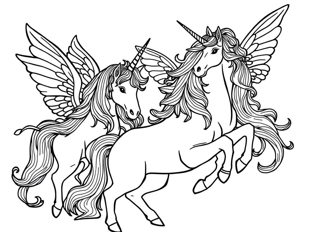 Unicorn Coloring Page