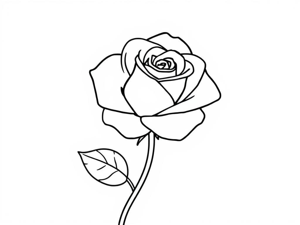 Rose Coloring Page