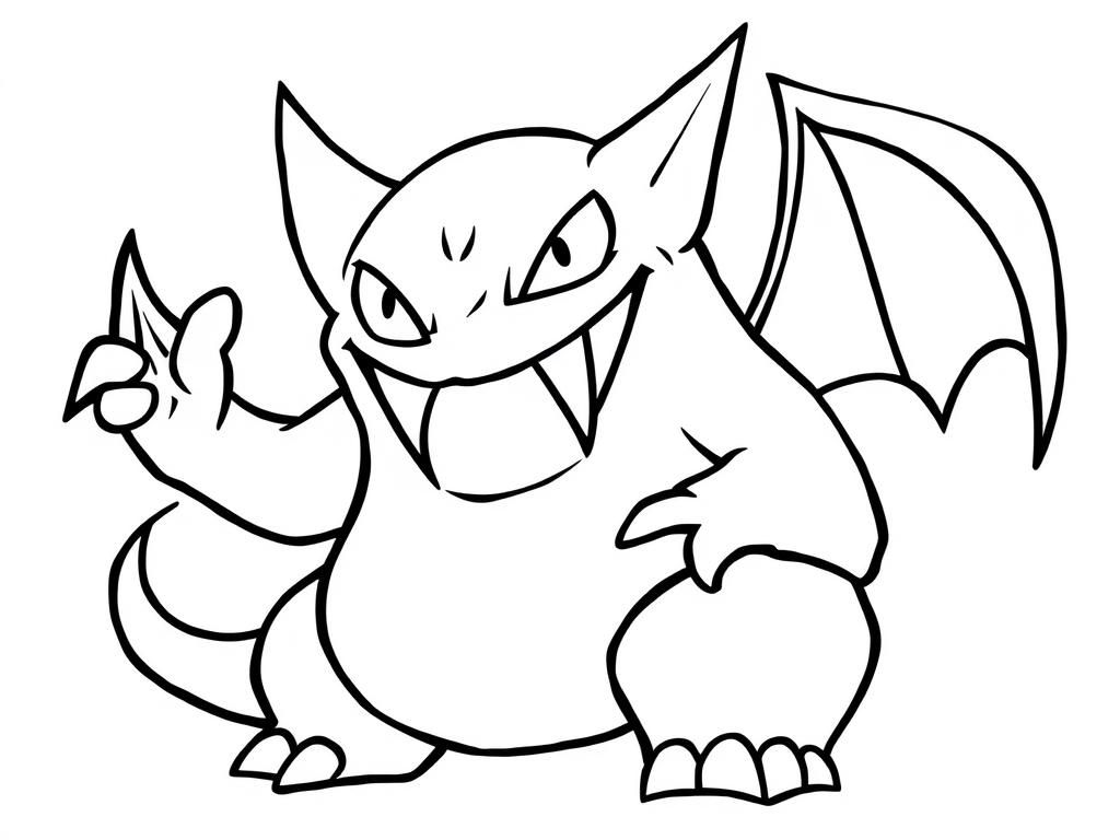 Gengar Pokémon kleurplaat