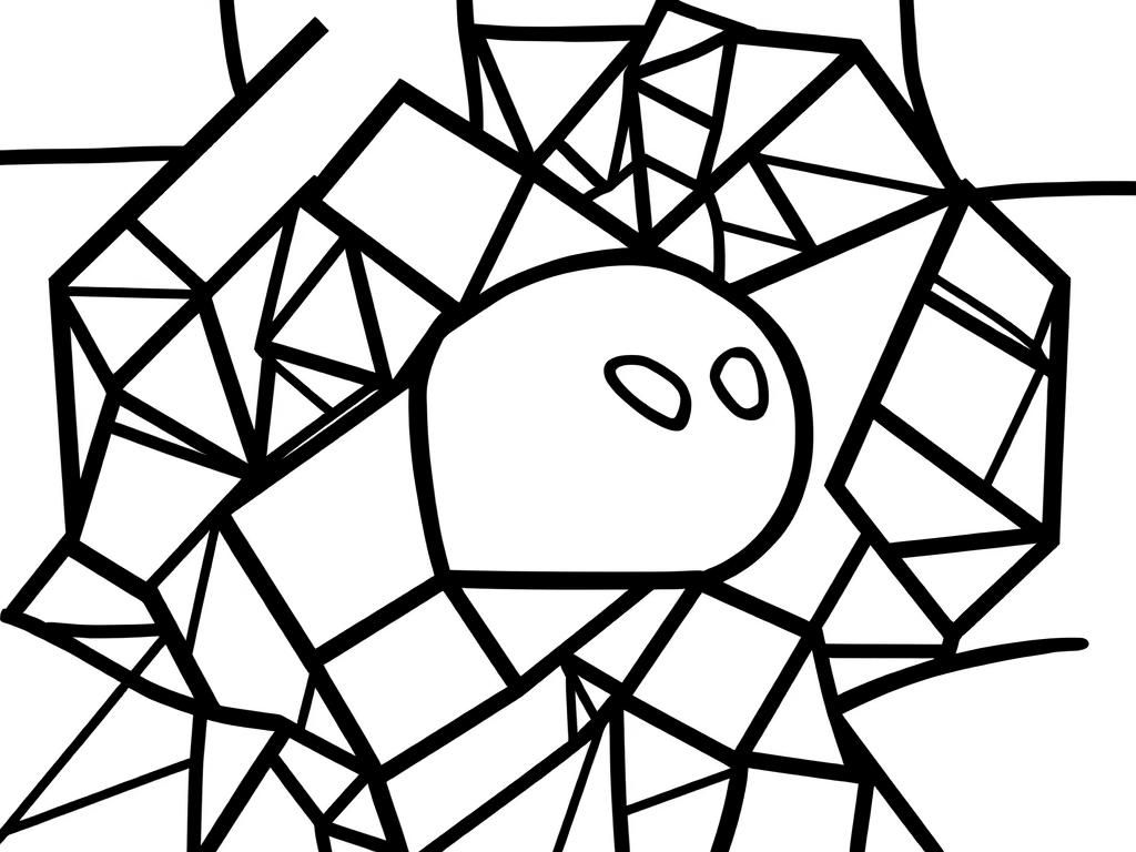 Geometric Snowflake Coloring Page