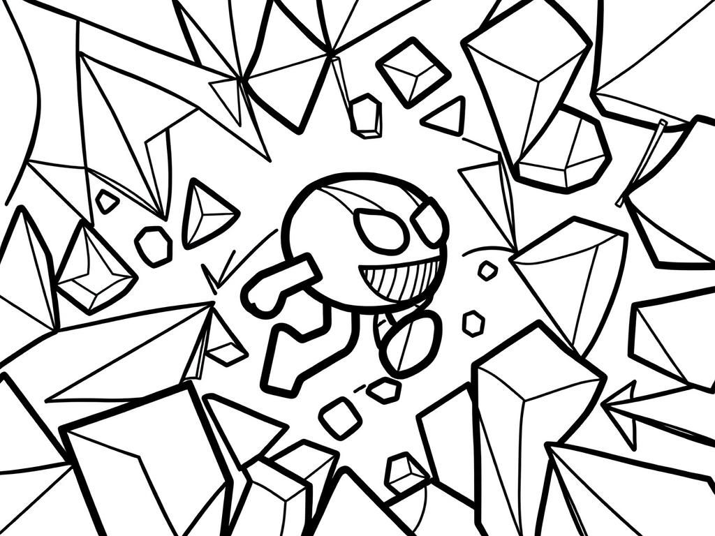 Smiling Character Coloring Page