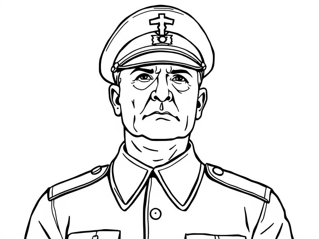 Military Officer Coloring Page
