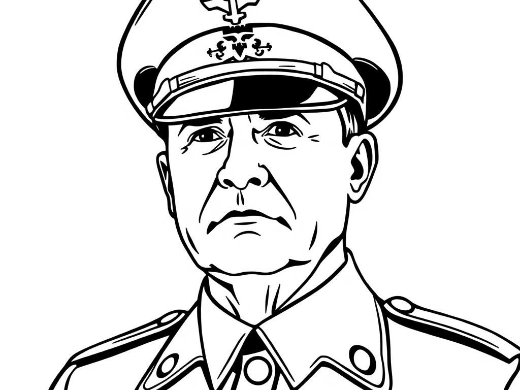 Military Officer Coloring Page