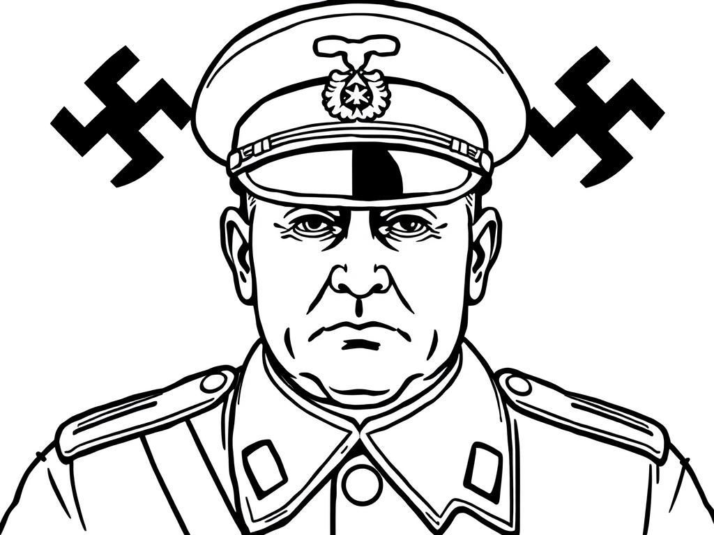 Military Officer Coloring Page
