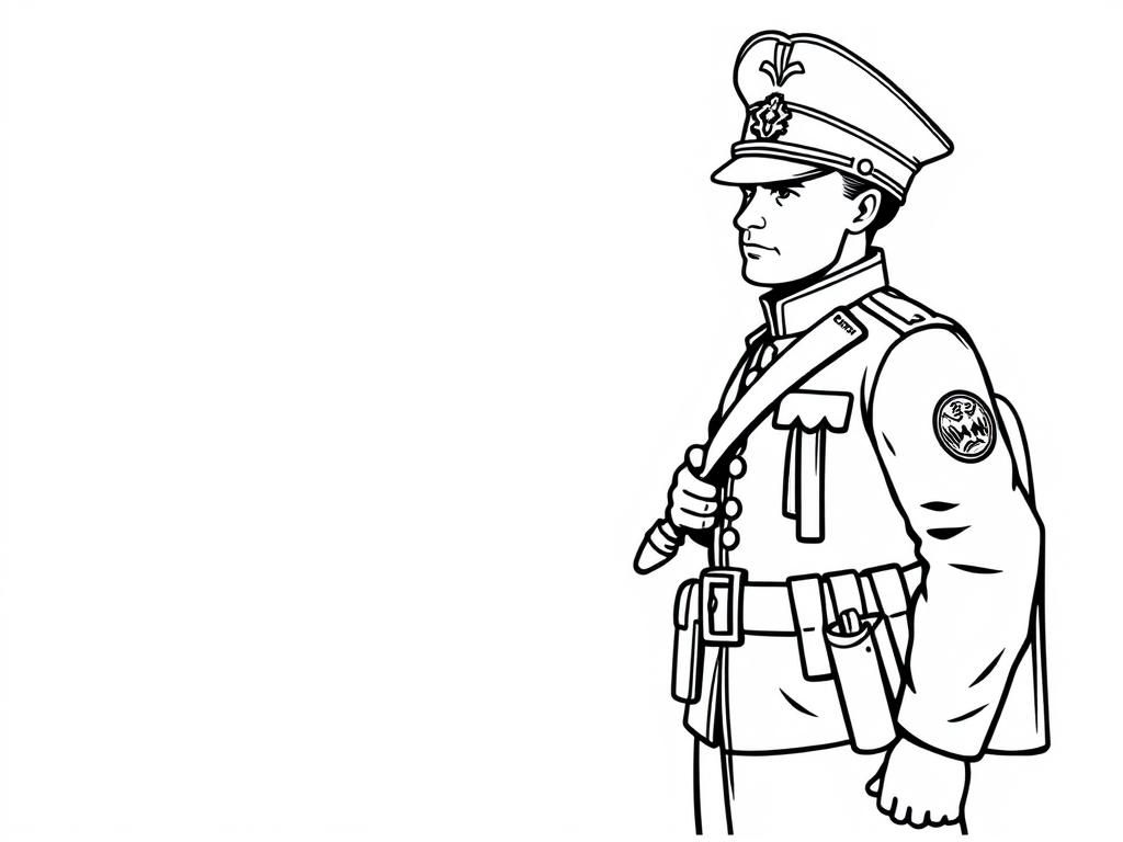 Police Officer Coloring Page