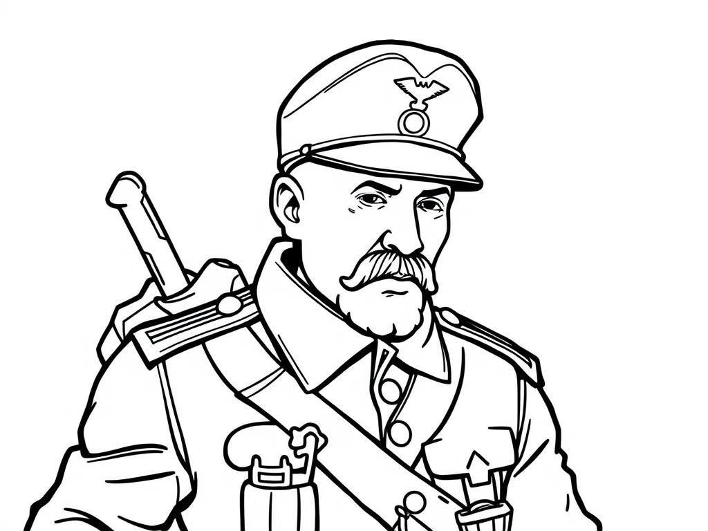 Military Officer Coloring Page