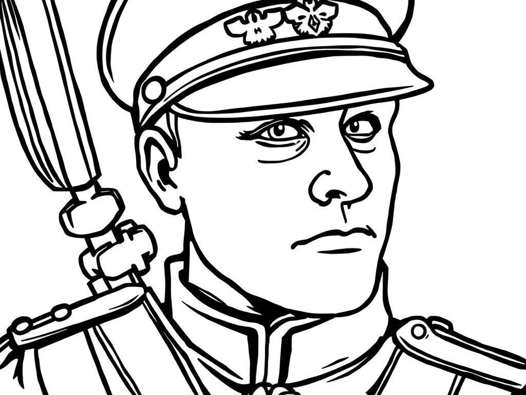 Military Officer Coloring Page