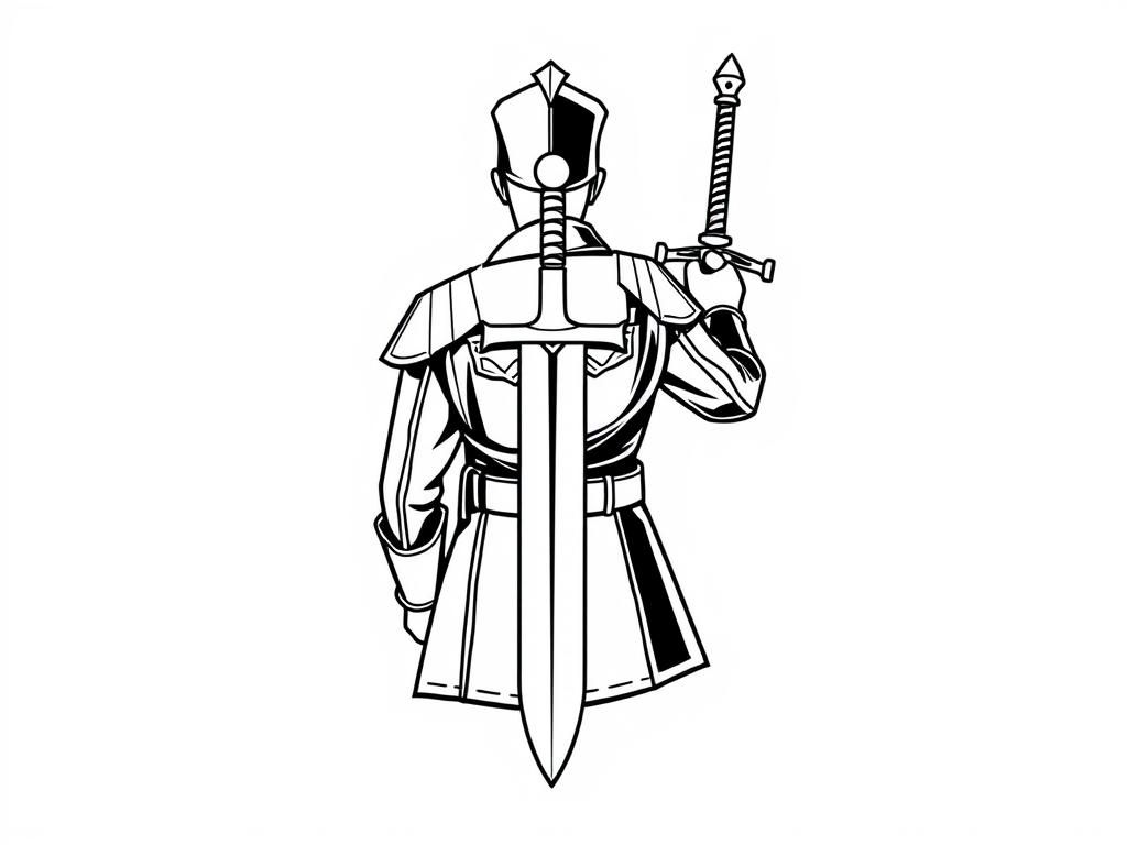 Medieval Knight Coloring Page