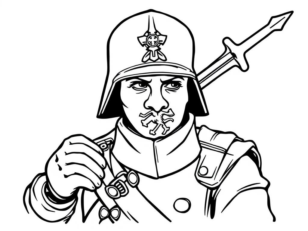 Medieval Knight Coloring Page