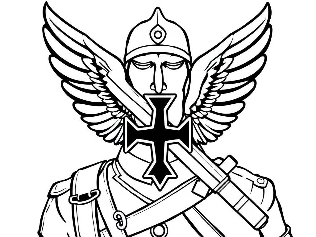 Medieval Knight Coloring Page