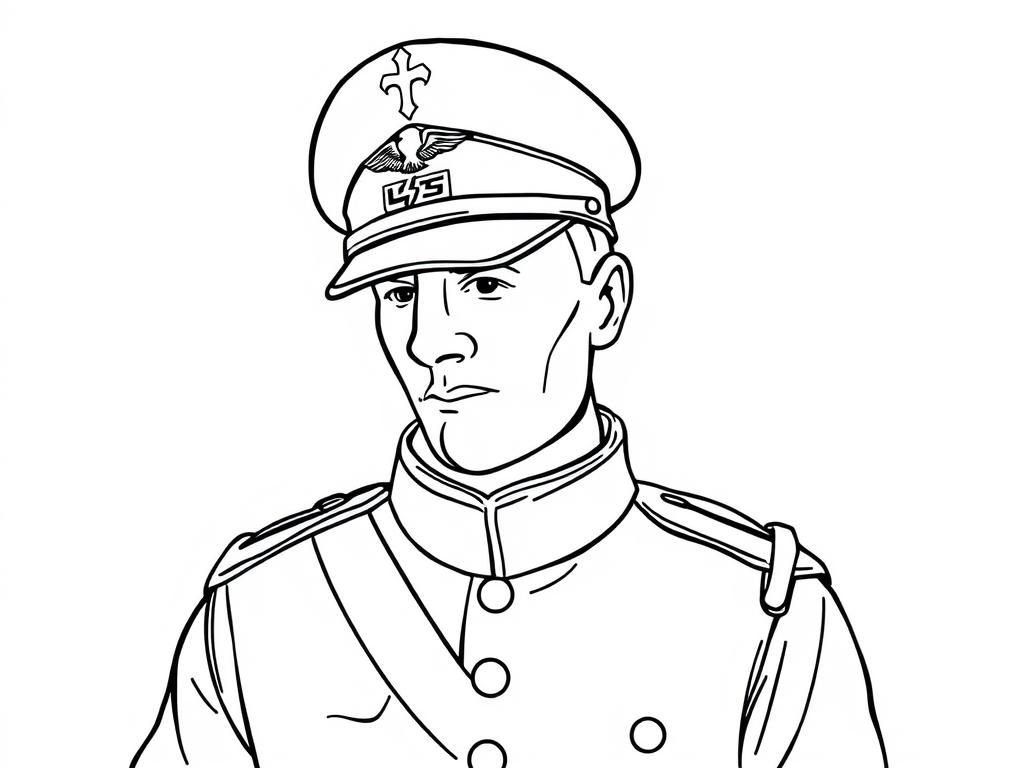 Military Officer Coloring Page