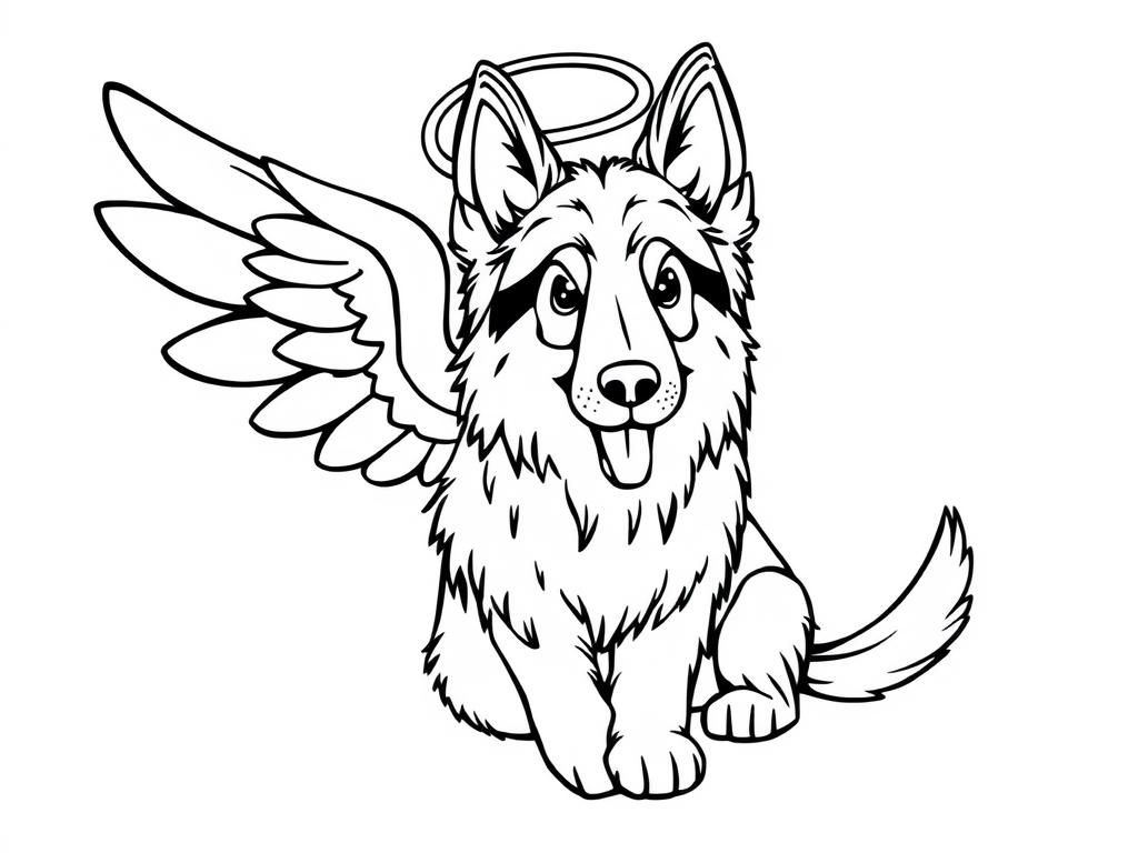 German shepherd angel