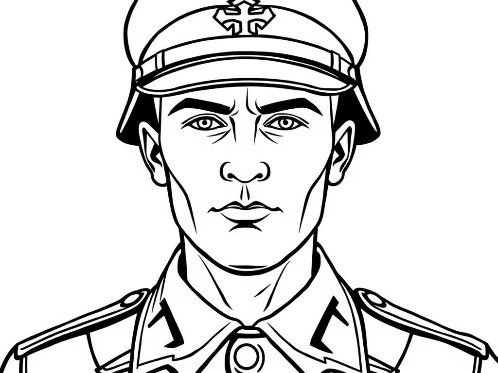 Military Man Coloring Page
