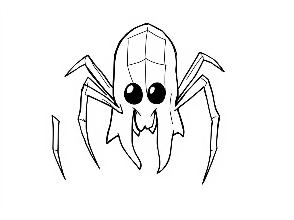 Spooky Spider Coloring Page