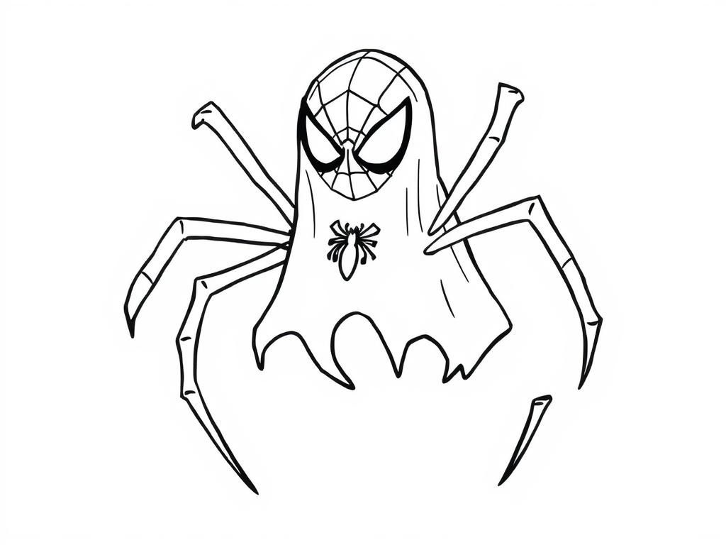 Spiderman Ghost Superhero Coloring