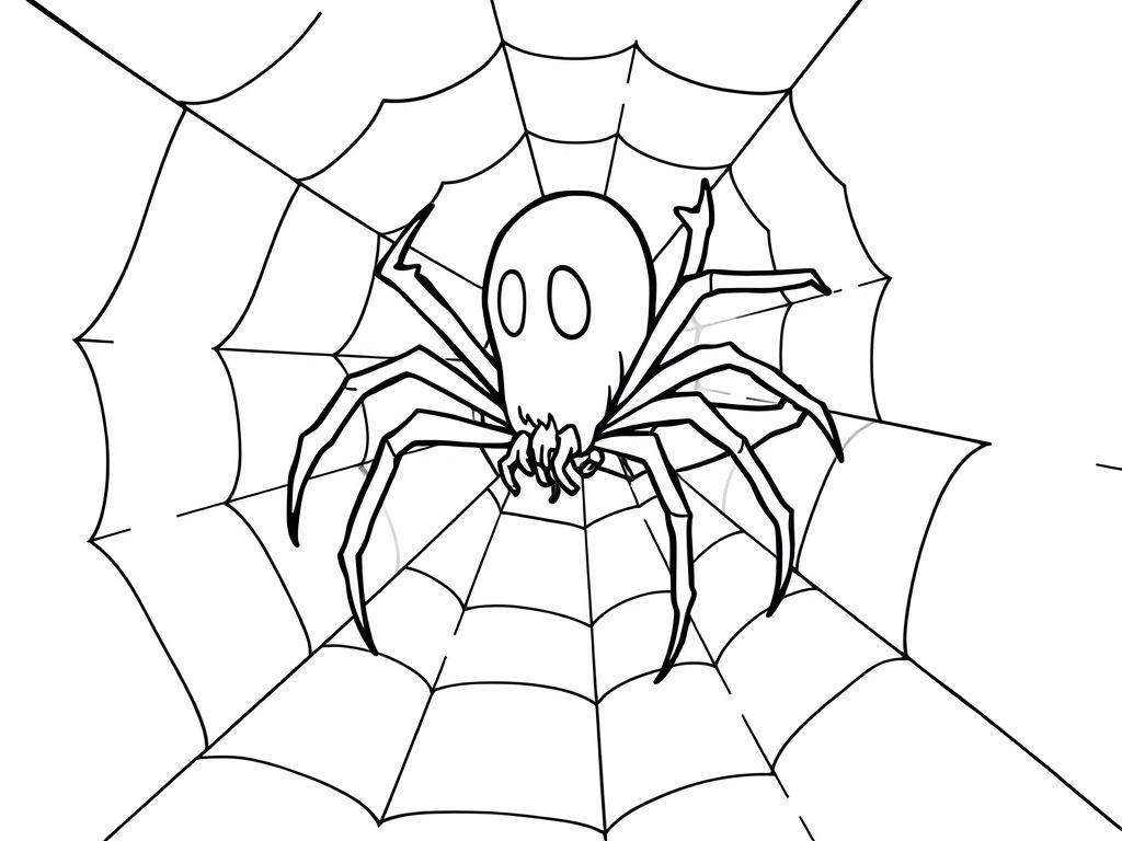 Spooky Spider Coloring Page