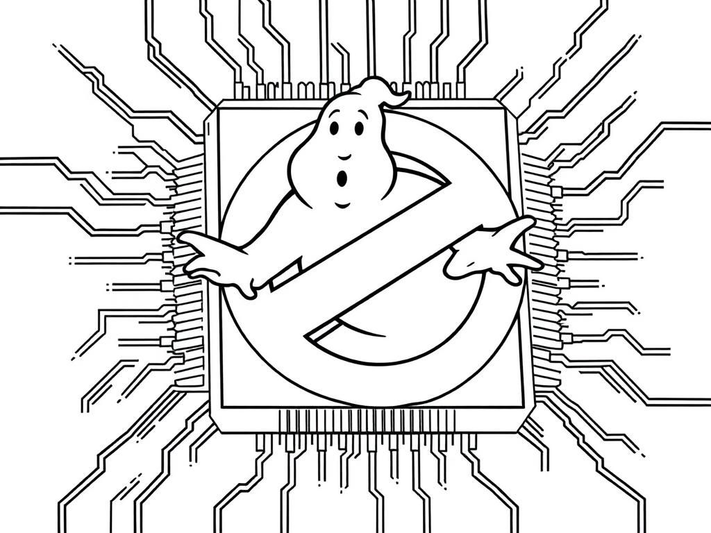 ghostbusters in a computer chip