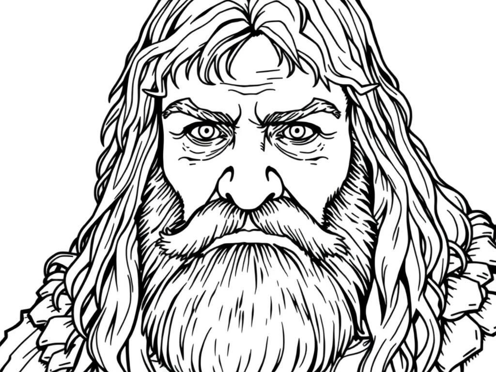 Preview of gimli from lord of the ring realistic in a4 format