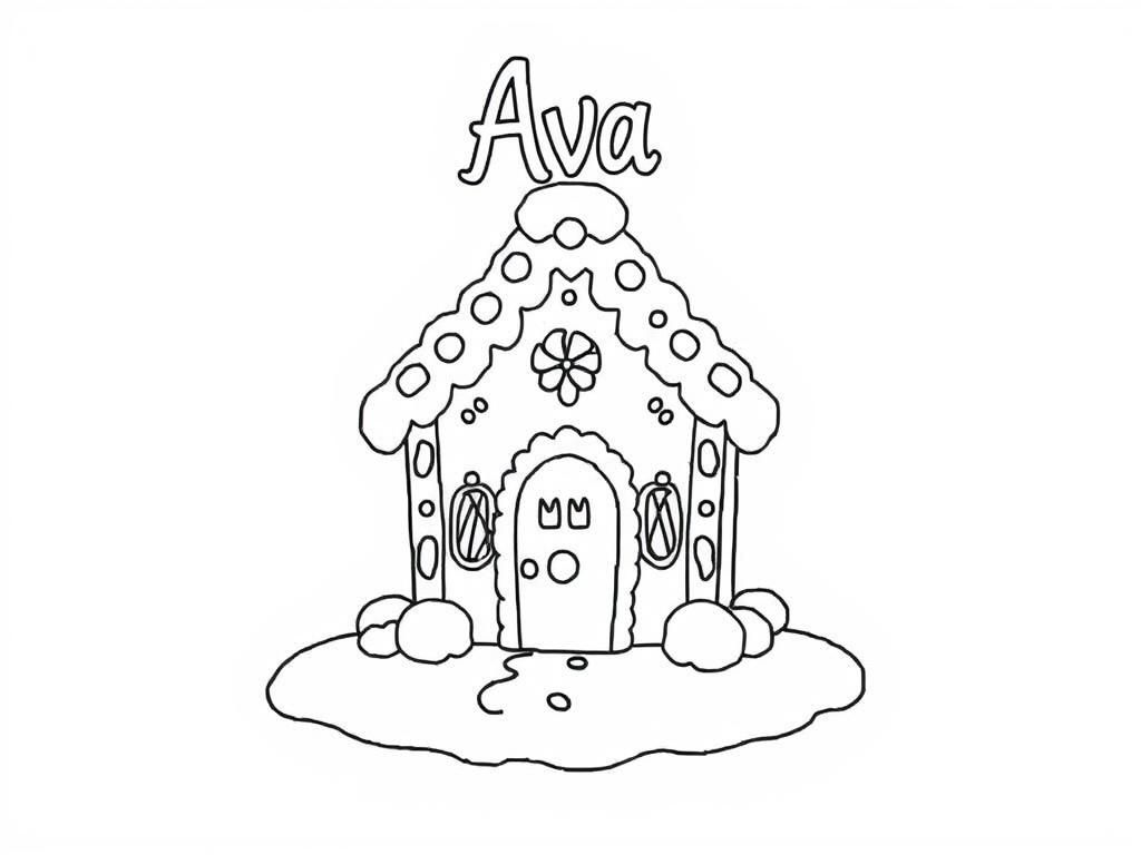 Gingerbread House Coloring Page