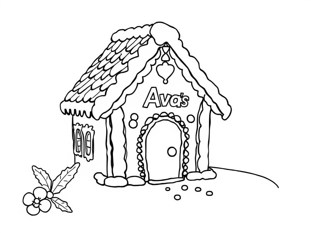Gingerbread House Coloring Page