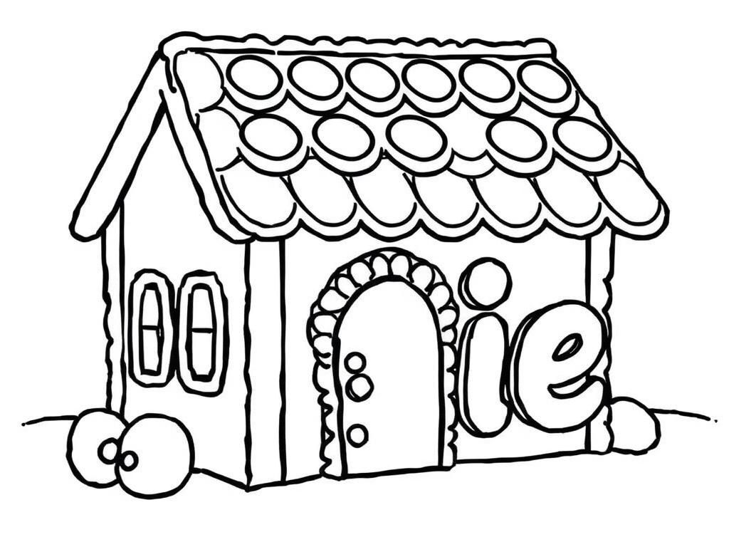 Gingerbread House Coloring Page