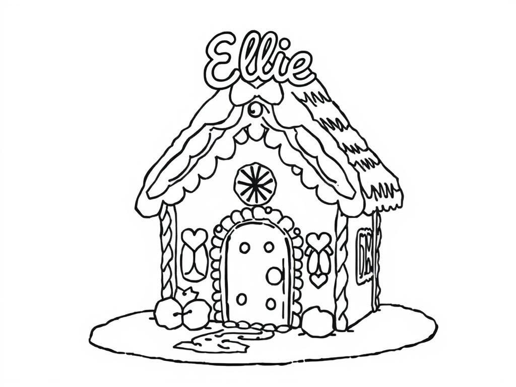 Gingerbread House Coloring Page