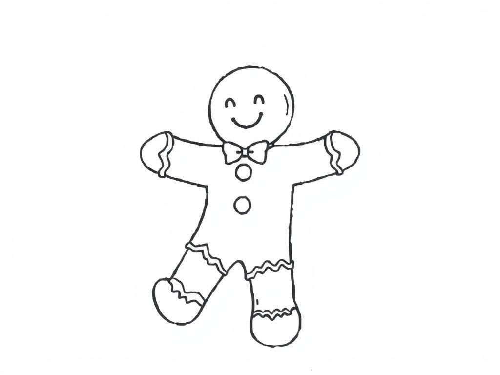 Gingerbread Man Coloring Page