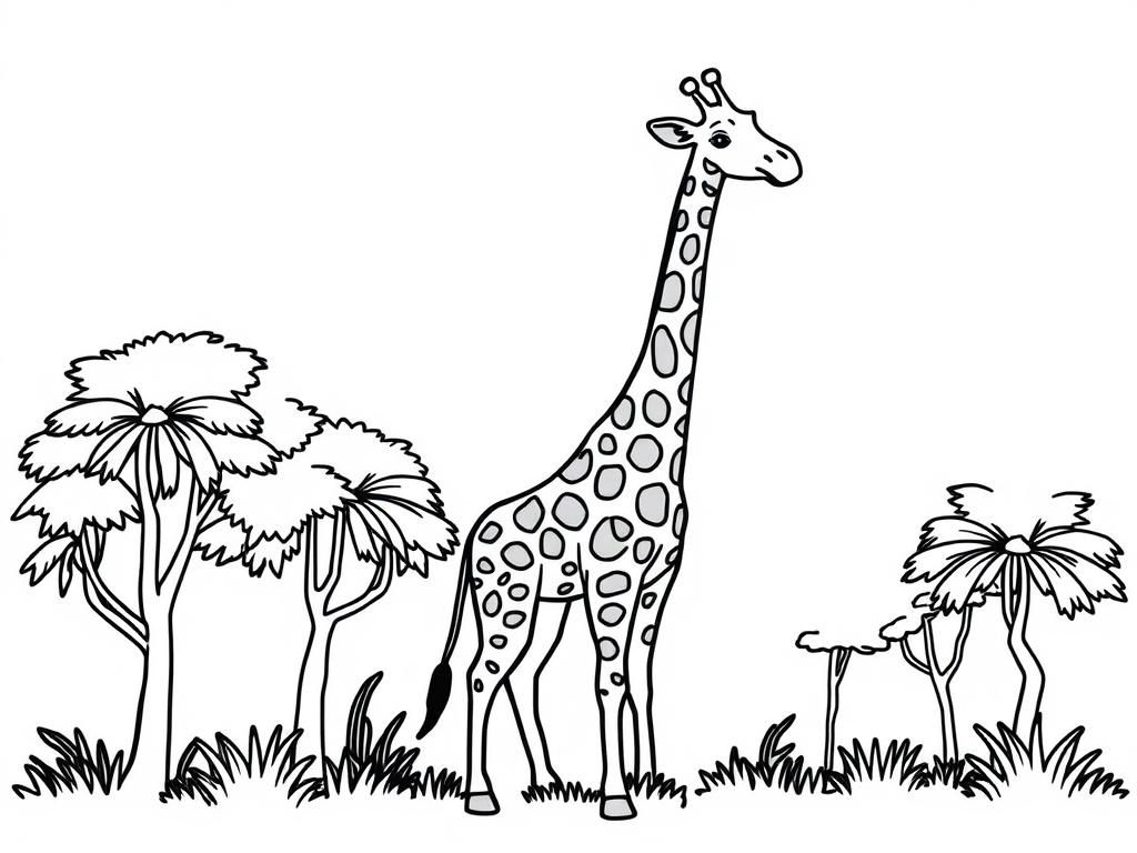 Giraffe Coloring Page