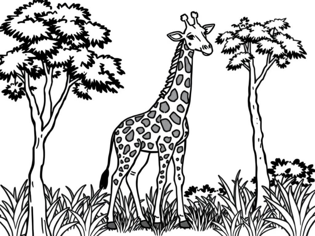 Giraffe Coloring Page
