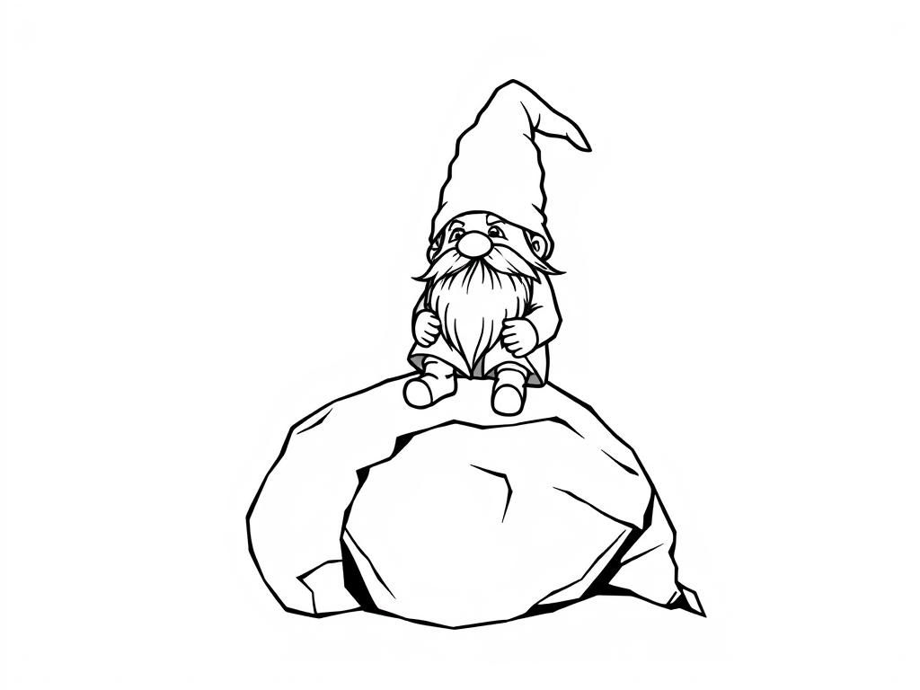 gnome on a big rock